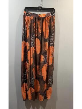Womens Unbranded 2 Pcs Swimwear Set Size 0XL Leaves Print